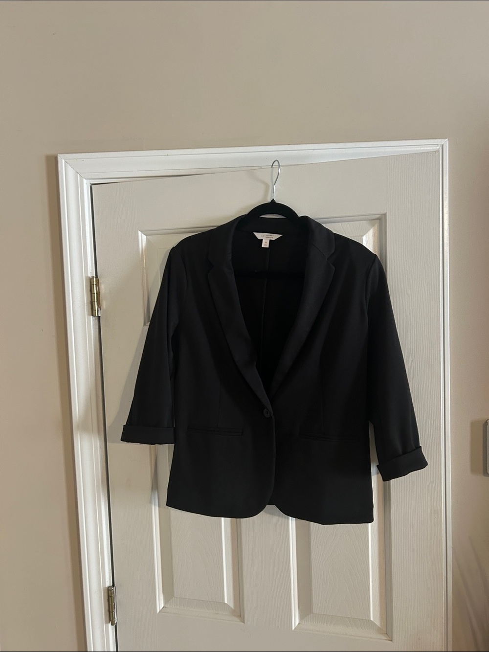 LC Lauren‎ Conrad Black Single-Button Blazer Size Medium